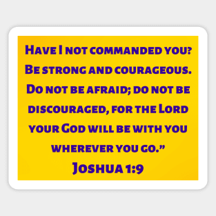 Bible Verse Joshua 1:9 Sticker